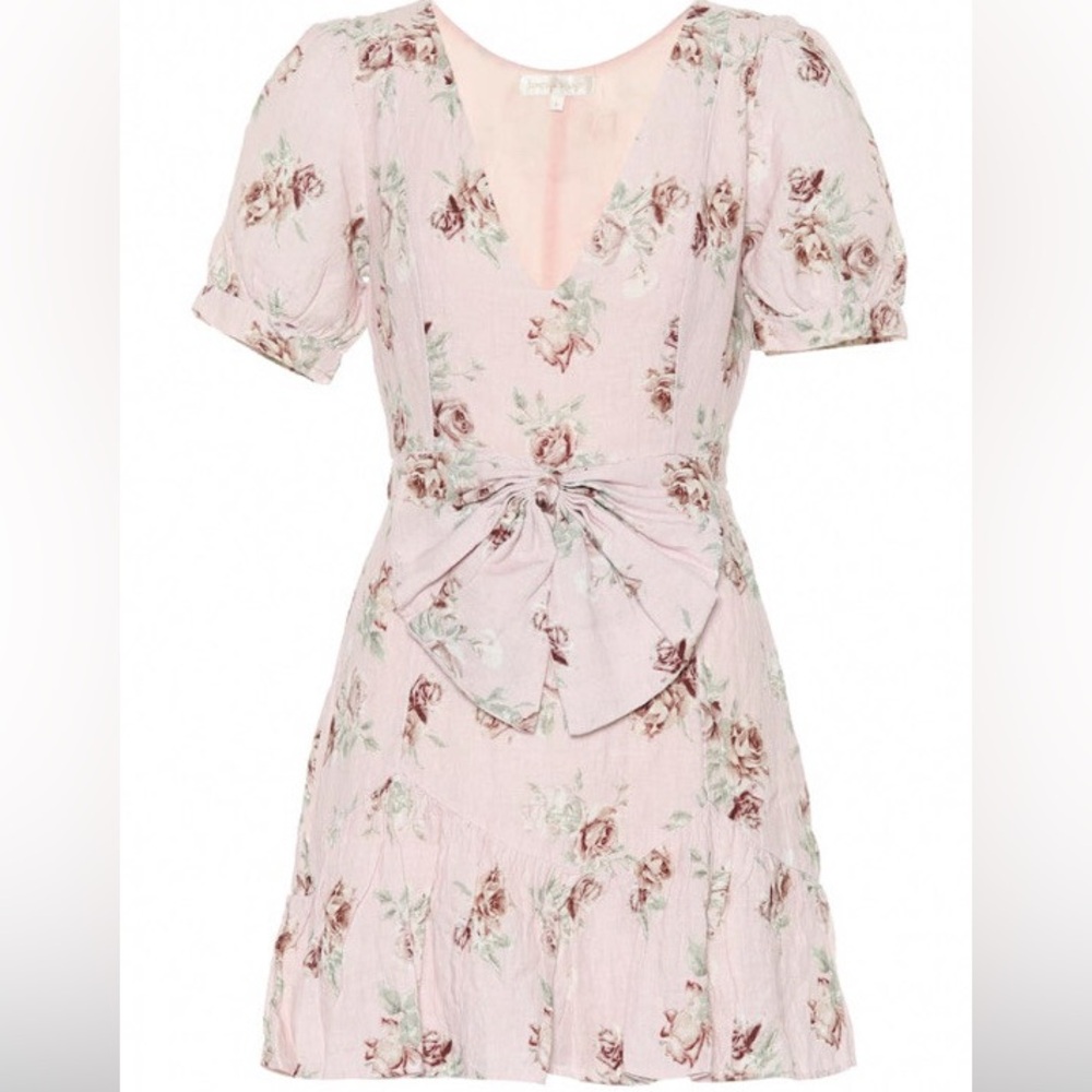 LoveShackFancy Lena dress in pink canopy blush floral print - Picture 2 of 8